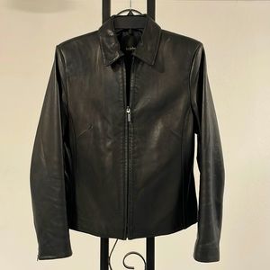 Black Hyphen Leather Jacket Size 14 (UK)